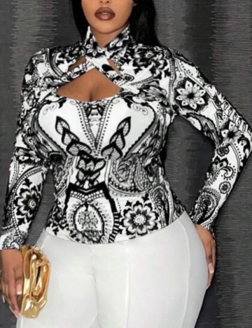 Bluză Shein Curve+, mix culori