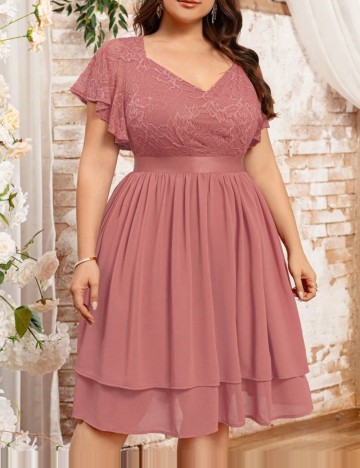 Rochie midi Shein, cărămiziu