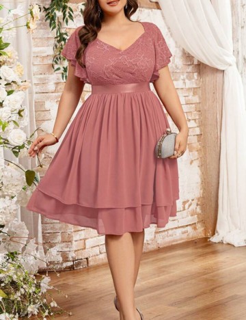 Rochie midi Shein, cărămiziu