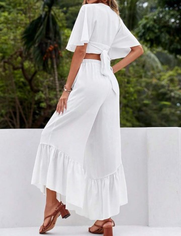 Pantaloni Shein, alb