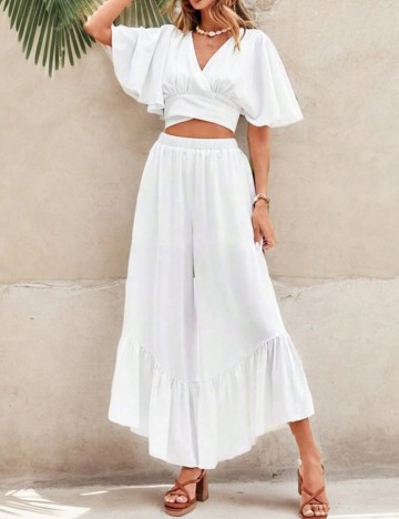 Pantaloni Shein, alb