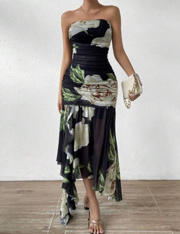 Rochie midi Shein, mix culori