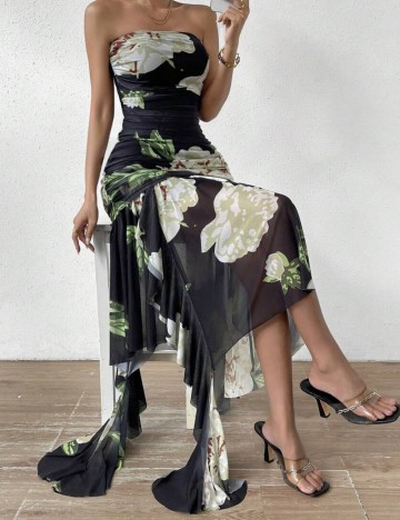 Rochie midi Shein, mix culori