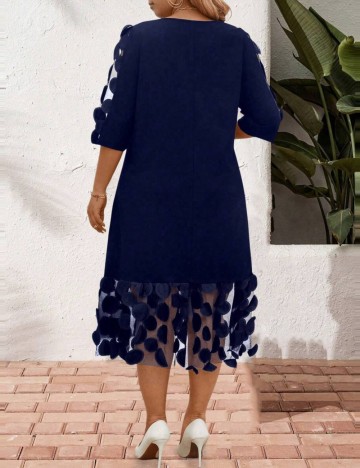 Rochie midi Shein Curve+, albastru