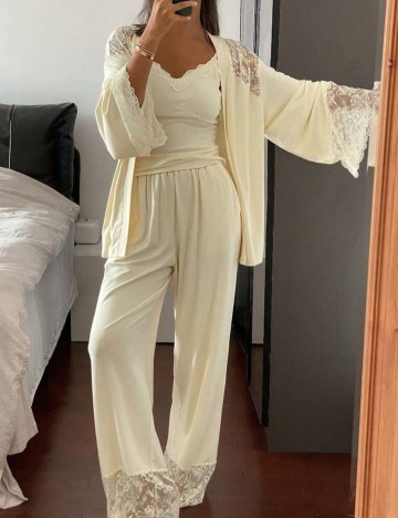 Compleu pijamale Shein, galben