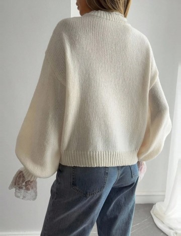Pulover Shein DAZY, crem