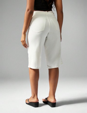 Jeans 3/4 Shein, alb