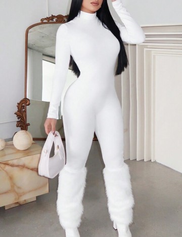 Salopetă Shein, alb