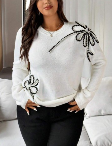 Pulover Shein Curve+, mix culori