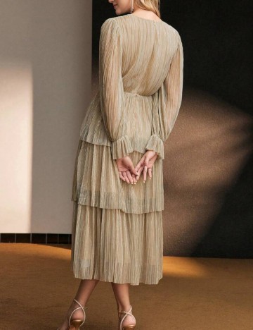 Rochie midi Shein MOTF, bej