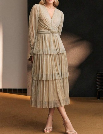 Rochie midi Shein MOTF, bej