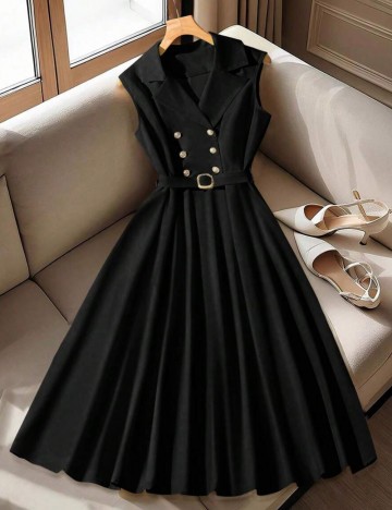 Rochie midi Shein Curve+, negru