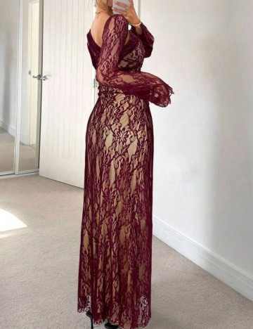 Rochie midi Shein, vișiniu