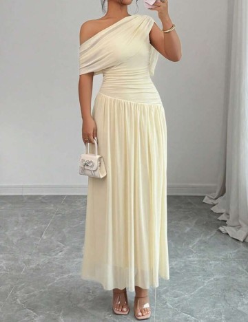 Rochie maxi Shein, crem