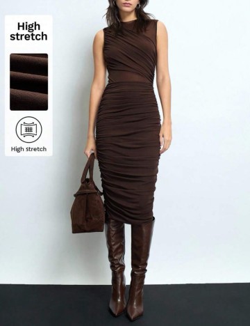 Rochie midi Shein, maro