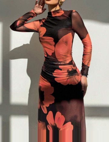 Rochie midi Shein, mix culori