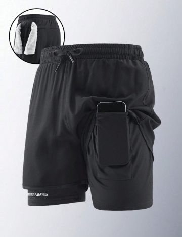 Pantaloni scurți Shein, negru