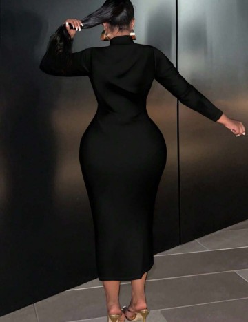 Rochie maxi Shein Curve+, negru