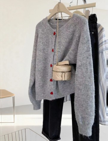 Cardigan Shein, gri