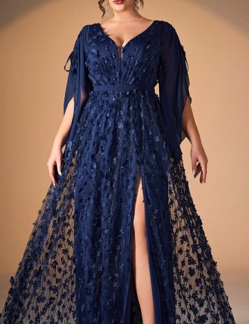 Rochie de ocazie Shein Curve+, albastru