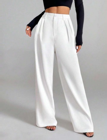 Pantaloni Shein, alb