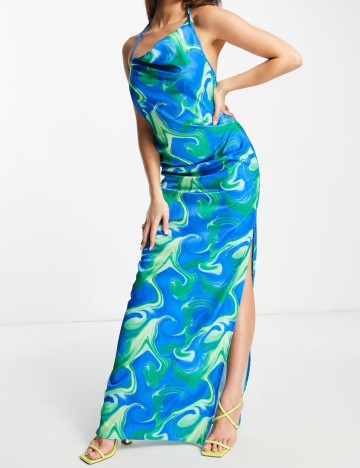 Rochie maxi NAANAA, mix culori