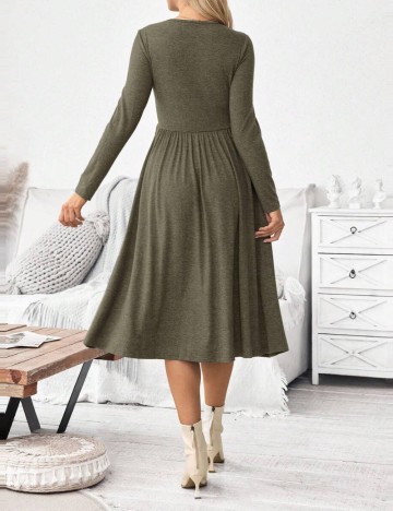 Rochie midi Shein, kaki