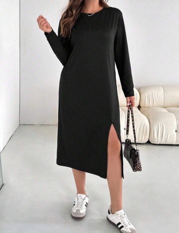 Rochie midi Shein Curve+, negru