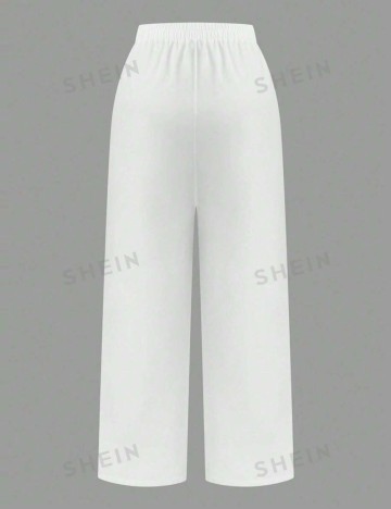 Pantaloni Shein Curve+, alb