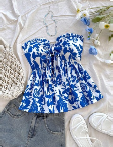 Top Shein, mix culori