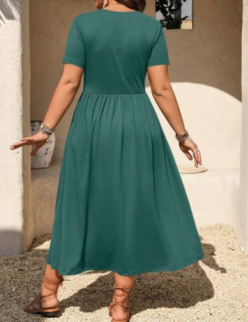 Rochie maxi Shein Curve+, verde