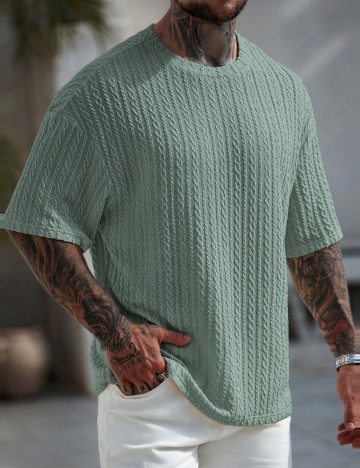 Tricou Shein MANFINITY, verde