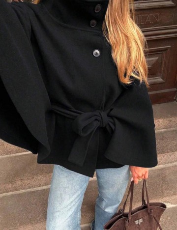 Palton scurt Shein, negru