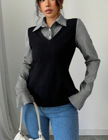 Bluză Shein, mix culori