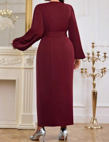 Rochie maxi Shein Curve+, vișiniu