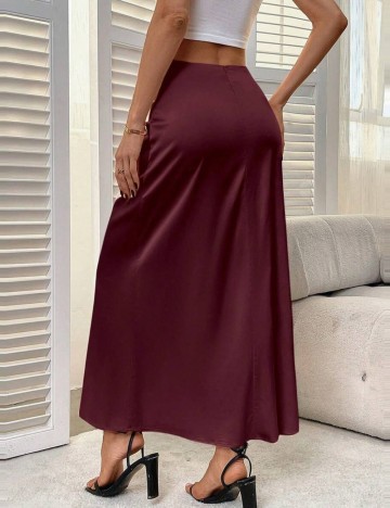 Fustă midi Shein, vișiniu