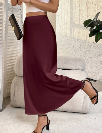 Fustă midi Shein, vișiniu