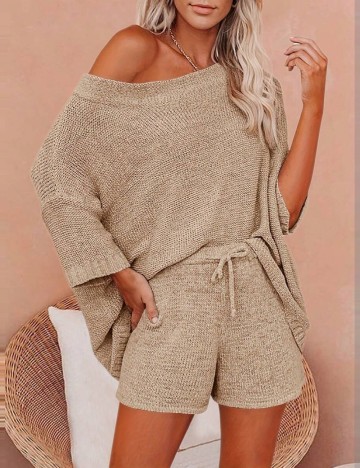 Pantaloni scurți Shein, bej