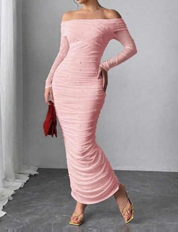 Rochie midi Shein, roz