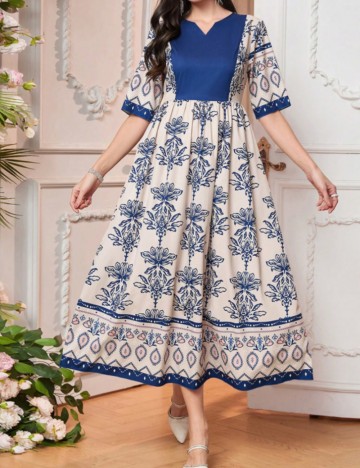 Rochie midi Shein, mix culori