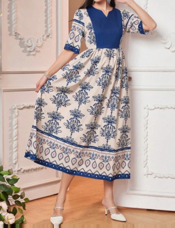 Rochie midi Shein, mix culori