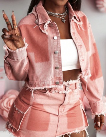 Jachetă De Blugi Shein, roz