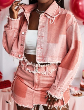 Jachetă De Blugi Shein, roz