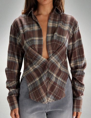 Cămașă Shein, maro