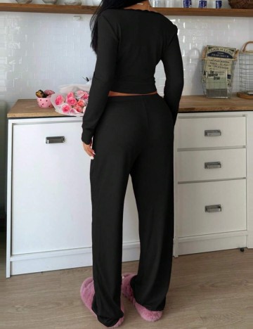 Compleu pijamale Shein, negru