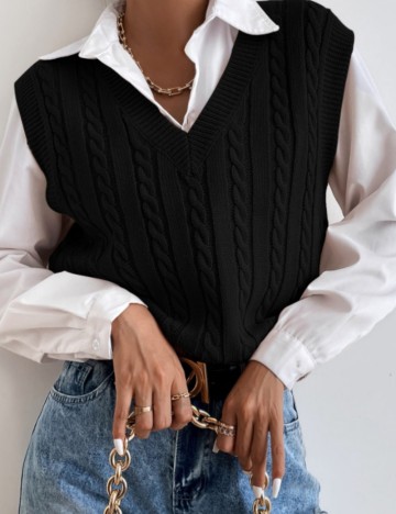 Vestă Shein, negru