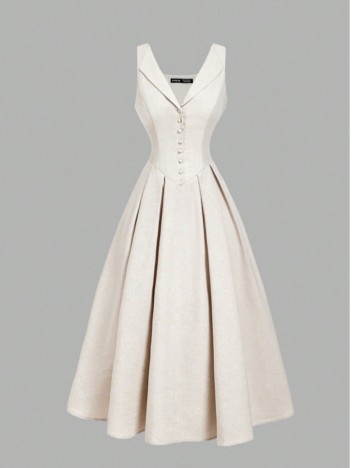 Rochie midi Shein, crem