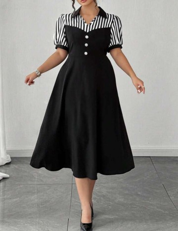 Rochie midi Shein Curve+, mix culori