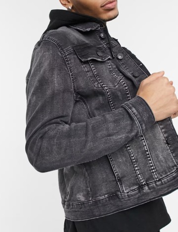 Jachetă De Blugi River Island, negru