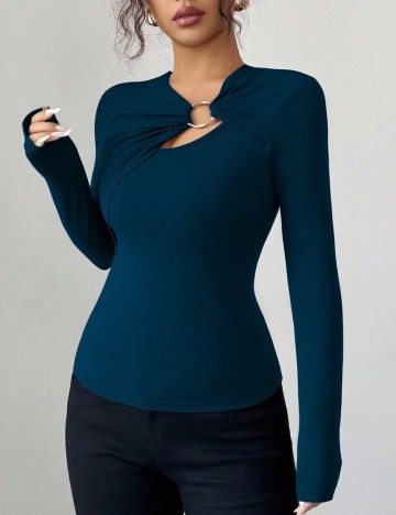 Bluză Shein, turcoaz